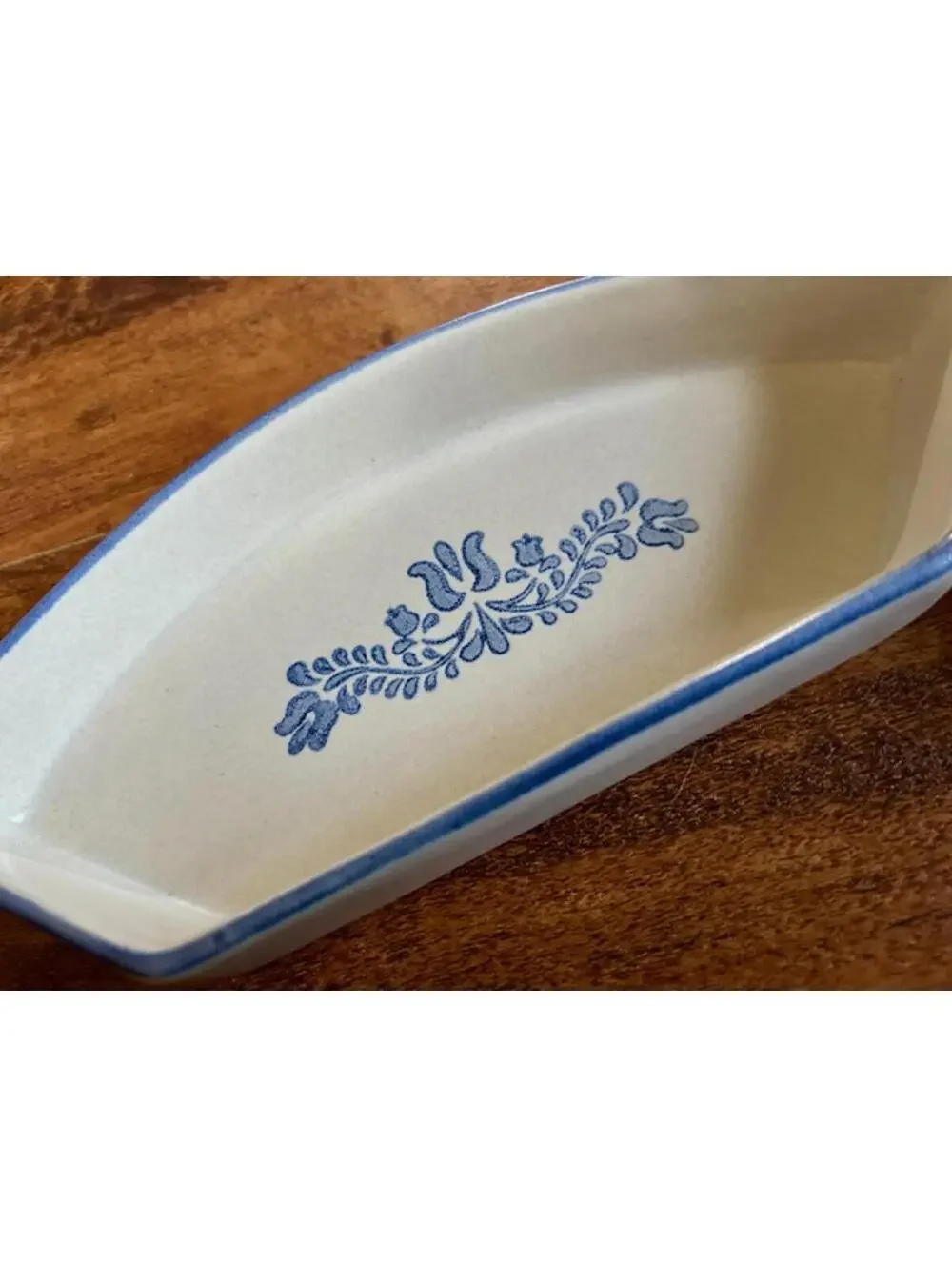 Vintage Pfaltzgraff Blue and White Ceramic Dishes Set of 2